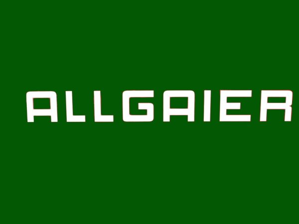 Folienschriftzug "Allgaier"