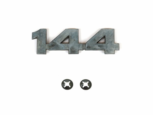 Schriftzug "144" alu mit Befestigung