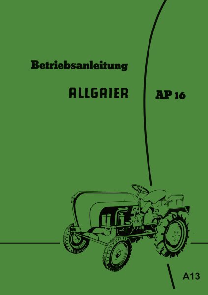 Allgaier – Betriebsanleitung für AP16