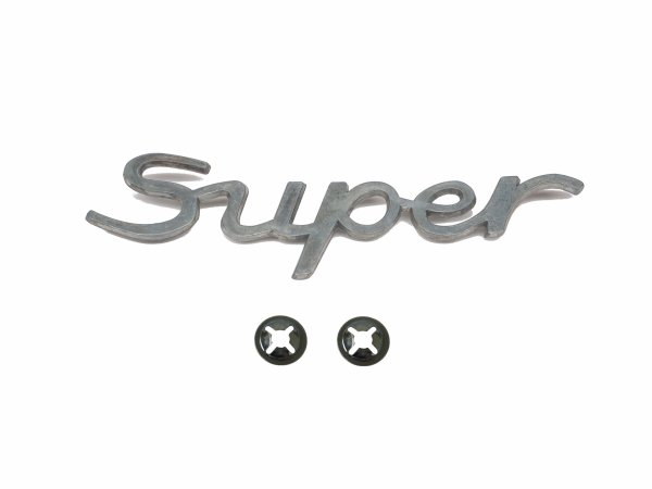 Schriftzug "Super" alu mit Befestigung