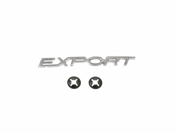 Schriftzug "Export" alu mit Befestigung