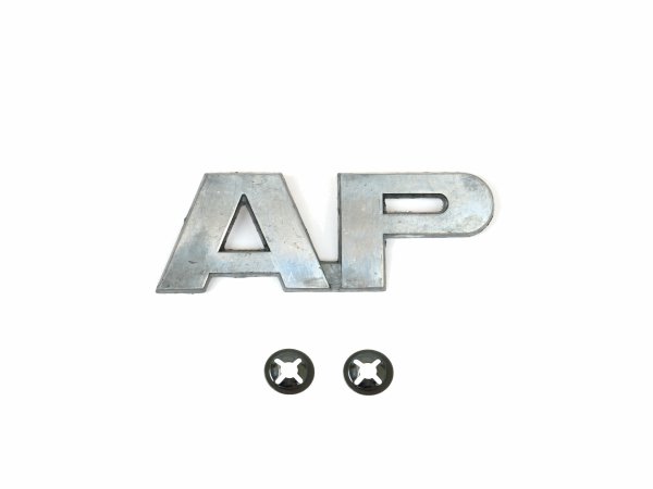 Schriftzug "AP" alu mit Befestigung