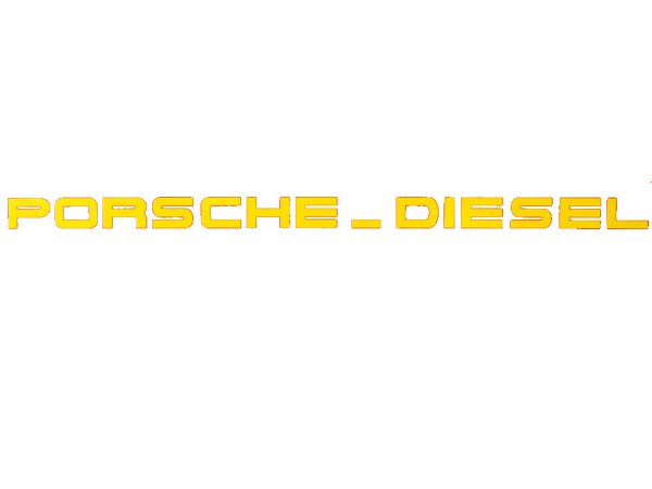 Folie Porsche Diesel gelb gerade