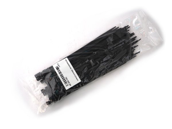 100 Kabelbinder 200x4,5 schwarz