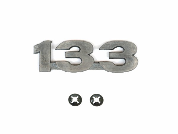 Schriftzug "133" alu mit Befestigung
