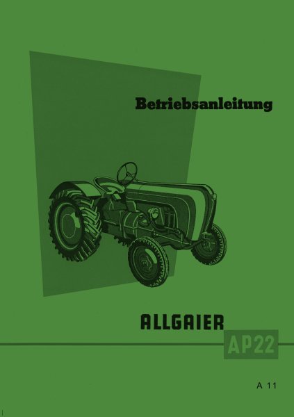 Allgaier – Betriebsanleitung für AP22