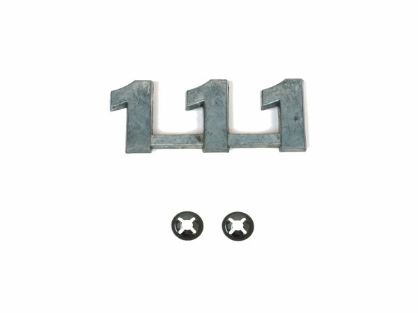 Schriftzug "111" alu mit Befestigung