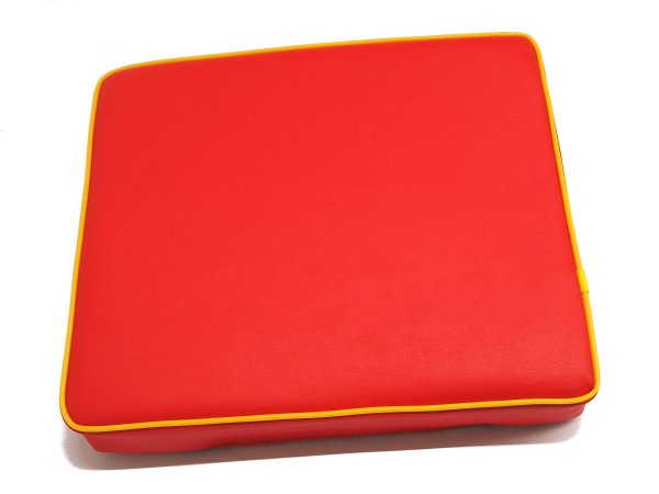 Sitzkissen rot mit gelben Keder 27x31 cm 219, 238, 329, 339